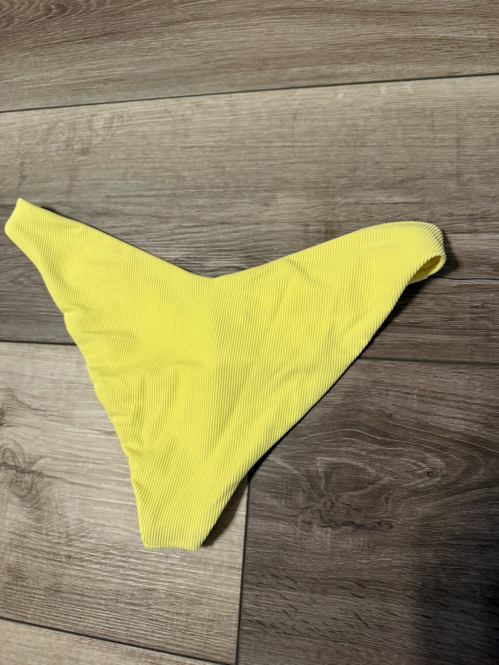 Beach Riot Yellow Ribbed V-Front Bikini Bottom - Picture 5 of 6